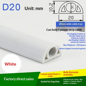 Organizador de Cables Cuishi de Polímero de Alta Calidad, Protector de Suelo de Goma Suave Antideslizante, Cubre Juntas de Suelo Blanco, <span class=keywords><strong>Sin</strong></span> Perforación, Autoadhesivo, Cortable - Product Image 4