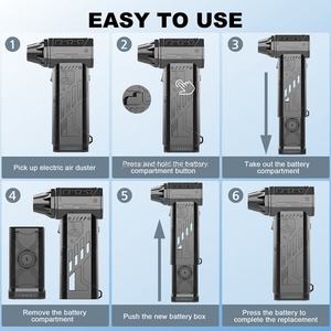 Soplador de Aire Eléctrico Jarvis, Herramienta de Lavado de Autos a Batería, Eficiente para Soplar Hojas, Limpieza con Chorro SDFM, Herramienta de Limpieza de Autos Premium - Product Image 2