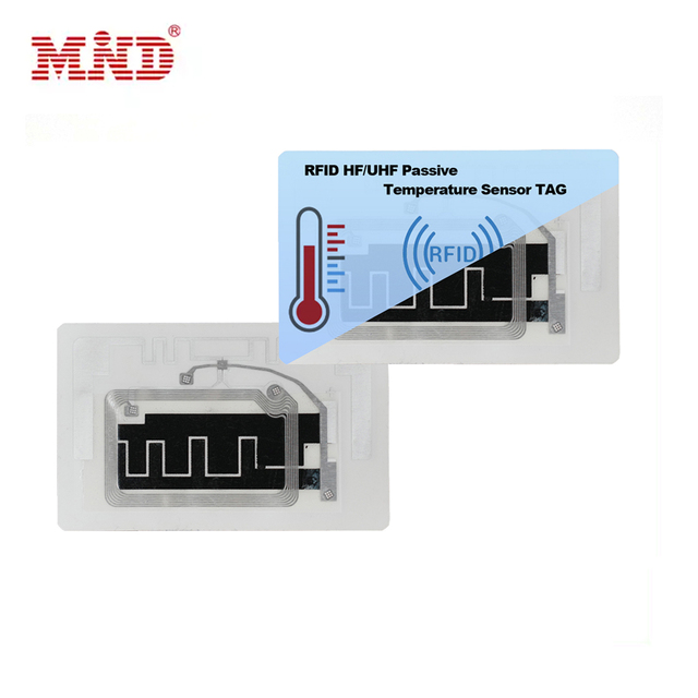 RFID NFC Temperature Sensor Tag Real Time Monitoring IOT Label Blank / Printed Adhesive UHF+NFC Tag Data Logger