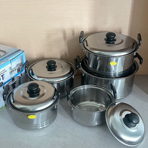 5'li Toptan Tencere Seti, Tencereler ve Tavalar, Kapaklı Mutfak Tencere Seti, YQ Çorba Tencereleri, Paslanmaz Çelik Güveç Seti - Product Image 3