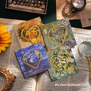 Marque-page <span class=keywords><strong>en</strong></span> métal ajouré style Van Gogh, <span class=keywords><strong>peinture</strong></span> à l'huile rétro, dessiné à la main, haut de gamme, exquis, cadeau de graduation, culturel et créatif - Product Image 4