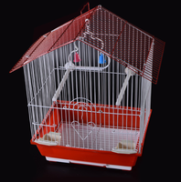 Cage à oiseaux en métal et fer avec éléments en plastique pour l'élevage de perruches peonies et d'oiseaux de villa