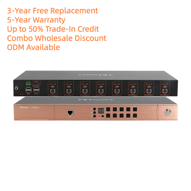 8 Port HDMI KVM Switch ODM 4K 30HZ Support Auto-scan EDID Emulators USB 2.0 Hotkey IP RS232 Control for Server Management