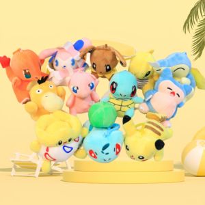 Factory 4 Inch 10cm Pokemoned Stuffed Animals Wholesale Small Pendant Decoration Doll Anime Plush Keychain Toys For Claw Machine - Product Image 1