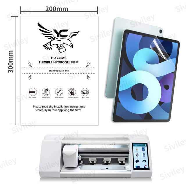 Tablet Cutting Screen Protector 200*300mm/OEM Sizes 4 Layers Hydrogel  HD Clear TPU Easy to Install Clean Soft Film