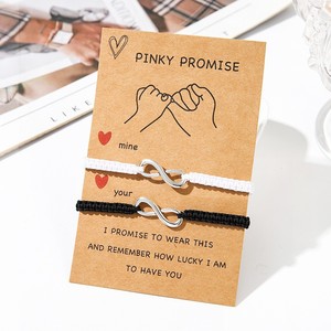 Heart-Shaped <b>Couple</b> <b>Bracelet</b> Alloy Adjustable Fashion Jewelry For Valentine's Day Unisex Gift Set - Product Image 4
