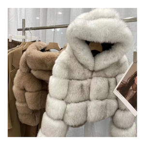 Çilek kadın kış doğal renk gerçek gümüş tilki kürk ceket kırmızı tilki sıcak moda deri ceket - Product Image 4