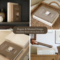 Boîte de rangement pliable en lin imitation livre décoratif, boîte à livres factices creuses à emballer à plat pour l'aménagement de l'étagère et la décoration intérieure