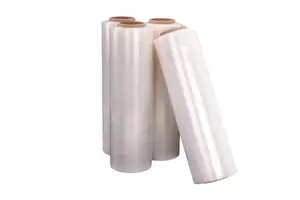 Wrap Roll Stretch Packing Film Jumbo Roll Stretch Film Plástico Transparente 20 mícrons ISO Moisture Proof Soft Packaging Film