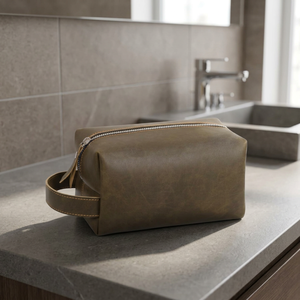Leather Toiletry Bag <b>Medium</b> Size Vintage - Product Image 3