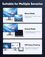 SYONG USB C a DP 1,4 Cable 8K60Hz 6FT Thunderbolt 4/3 a DisplayPort 4K144Hz 120Hz/2K240Hz 32,4 Gbps 8K Tipo C a DP Cable