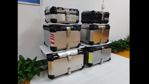 <span class=keywords><strong>Top</strong></span> <span class=keywords><strong>Case</strong></span> de Moto Tout-Terrain Solide et Durable en Alliage d'Aluminium avec Bande Élastique pour un Maintien Sécurisé du Casque et des Bagages - Product Image 2