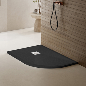 Quadrant italien <span class=keywords><strong>d</strong></span>écalé avec drain Panneaux en pierre artificielle de haute qualité Base de porte de <span class=keywords><strong>douche</strong></span> étanche pour hôtel - Product Image 1