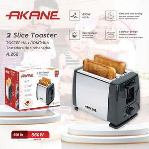 Grille-pain Akane 650w 2 tranches avec corps compact, contrôle de la brunissure réglable et chauffage rapide pour des toasts rapides et uniformes - Product Image 6
