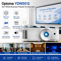 Proyector Empresarial Optoma YDW5512 DLP 720P de 3800 Lúmenes para Salas de Capacitación con 120Hz para 3D y Soporte para Blu-ray 3D