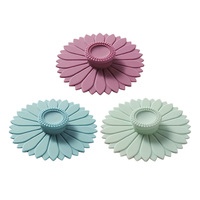 Vente en gros de couvercle de tasse de tournesol en silicone pour le thé/café couvercle de tasse en silicone de qualité alimentaire accessoires de verres anti-poussière et réutilisables