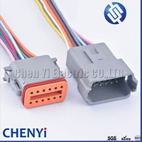 Deutdt Seri 2 3 4 6 8 12 Pin steker tertutup otomotif Pria Wanita konektor tahan air Harness kawat DT06-2S DT04-2P