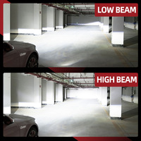 Phare de voiture LED à trois tubes en cuivre haute puissance 75W, H7 super lumineux, H4 faisceau lointain et proche intégré, éclairage LED de voiture P7Q