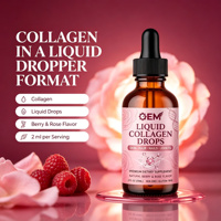 Gouttes de collagène liquide 60 ml, complément de collagène beauté pour la peau, les cheveux, les ongles et le soutien des articulations