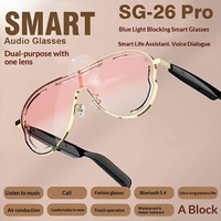 Lunettes de soleil transfrontalières anti-lumière bleue et anti-UV, modèle privé, intelligentes IA, avec fonction d'appel et de lecture de musique