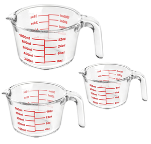 Vaso Medidor de Vidrio Hokoo, Resistente al Calor, Gran Capacidad, con Asa Graduada para Cocina y Repostería - Product Image 1