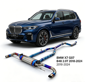 Sistema <span class=keywords><strong>de</strong></span> <span class=keywords><strong>Escape</strong></span> Catback con Válvula Inteligente <span class=keywords><strong>de</strong></span> Titanio Resistente al Calor para BMW X7 G07 B48 2.0T 2018-2024, Ensamblaje <span class=keywords><strong>de</strong></span> Alto Rendimiento para SUV <span class=keywords><strong>de</strong></span> Lujo - Product Image 1