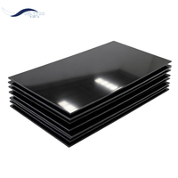 Plaque en PE UHMWPE noire, diamètre fin 15-20 mm, matériau en tige/plaque plastique HDPE PE UHMWPE