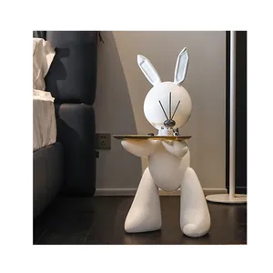 Estatua <span class=keywords><strong>de</strong></span> Conejo <span class=keywords><strong>de</strong></span> Resina en Oferta <span class=keywords><strong>2022</strong></span>, Escultura Decorativa, Adornos para Decoración del Hogar en Interiores - Product Image 1