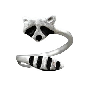 Anello Aperto a Forma di Animale Carino per Donne, Design Ispirato al Coda di Volpe, Gioiello da Dito alla Moda - Product Image 5