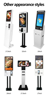 Écran tactile de 24 pouces, reconnaissance faciale, machine à empreintes digitales, kiosque de paiement de commande en libre-service