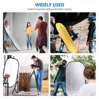 Réflecteur Godox Ovale Multi-Disques Pliable 2-en-1 Portable pour Studio Photo et Éclairage, Diffuseur de Lumière pour Appareil Photo