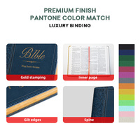Bible religieuse personnalisée en cuir PU souple, impression sur mesure, vente en gros, fabricant OEM, fournisseur direct d'usine