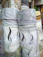 Tissu de rideau en polyester 100% de qualité supérieure, imprimé africain, satin, occultant, jacquard, tissé, poids lourd, en gros, lot de stock, 280 cm