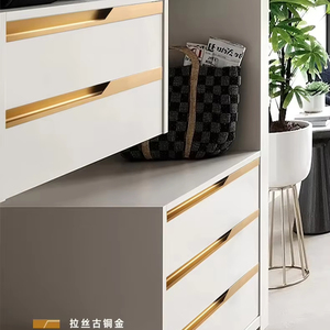 Modern Minimalist Aluminum Alloy Embedded Furniture Pulls Luxury Recessed Drawer Handles for Kitchen <b>Cabinets</b> Wardrobes - Product Image 6