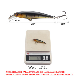 Señuelo de pesca XY-332 Minnow de 9 cm y 7.2 g con sonajero, cebo duro para tilapia, equipo de pesca de aguas medias. - Product Image 3