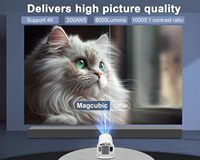 Proyector Inteligente HY300 Android 12, Económico, Portátil, para Cine en Casa, con 2G de RAM, Lámpara LED y Wi-Fi