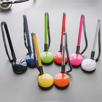 Stylo de comptoir personnalisé avec logo, base adhésive et chaîne, pour bureau de réception, idéal comme cadeau promotionnel