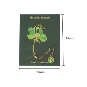 Marque-pages en métal personnalisés en gros, thème végétal classique, marque-pages créatifs à motif Ginkgo, cadeaux promotionnels d'affaires - Product Image 6