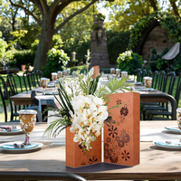 Recommandations chaudes moderne Orange Rectangle fer nordique jardin métal Vases Art décor mariage fleurs maison objets décoratifs