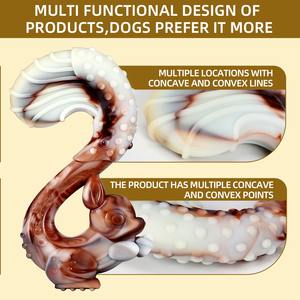 Nuovo Design cane Chewer giocattolo vero sapore di manzo può riempito burro di arachidi in Nylon indistruttibile per la pulizia dei denti giocattolo per cani - Product Image 3