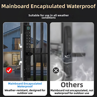 Serrure intelligente isolée en aluminium pour porte en bois avec déverrouillage par carte et application, stockage sur carte mémoire