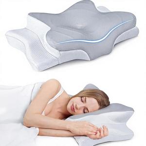 Ultra Pain Relief Cooling <b>Neck</b> Support Adjustable Cervical <b>Pillow</b> Cozy Sleeping Odorless Ergonomic Contour Memory Foam <b>Pillow</b> - Product Image 4