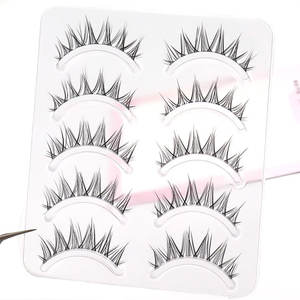 Pestañas postizas japonesas con rizos naturales, maquillaje <span class=keywords><strong>de</strong></span> ojos <span class=keywords><strong>de</strong></span> Manga, 5 pares - Product Image 2