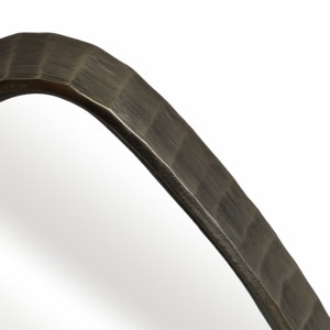 Specchio da parete asimmetrico moderno con cornice in metallo a forma di goccia per camera da letto, bagno e decorazione vanità - Product Image 5