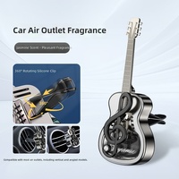 Diffuseur de parfum pour voiture en forme de guitare, rechargeable, désodorisant automobile, décoration intérieure de voiture avec notes musicales