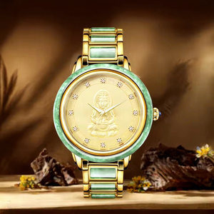 Envío Directo, Reloj de Pareja Mecánico Automático con Esfera de Buda, Relojes de Jadeíta Natural para Hombre y Mujer, Resistentes al Agua 30BAR - Product Image 2