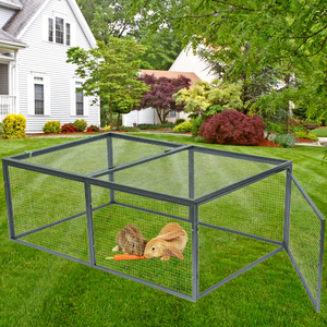 Doppia porta cucciolo di gatto casa di coniglio mobili <span class=keywords><strong>gabbia</strong></span> cane cuccia all'aperto <span class=keywords><strong>gabbia</strong></span> di metallo per animali domestici - Product Image 6