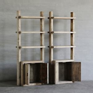 Farmhouse Vintage Style Storage <b>Wood</b> <b>Book</b> <b>Shelf</b> Cabinets Living Room Furniture with Door - Product Image 3