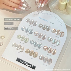 Gel à ongles effet œil de chat mouillé Bunch Color 2026, nouvelle couleur nude, perles de verre scintillantes effet <span class=keywords><strong>eau</strong></span> bouillante, Haley Nail Art, imperméable - Product Image 3