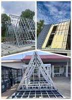 Maisons préfabriquées de forme triangulaire, maisons en aluminium de 20 pieds en forme de A, maison triangulaire de luxe pour hôtels, maison portable